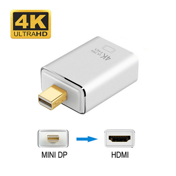 4K x 2K Mini DisplayPort DP (Thunderbolt) to HDMI Adapter - Silver
