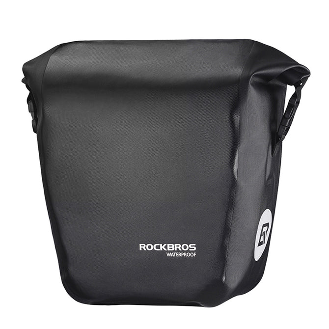 ROCKBROS 18L Portable Waterproof Bicycle Bike Bag, Pannier Rear Rack Tail Seat Trunk Pack - Black