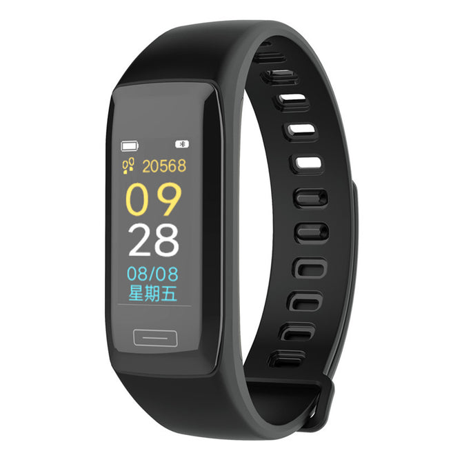 V7 Color Screen Smart Bracelet with Calorie, Sleep Monitoring, IP67 Waterproof, Pedometer - Black