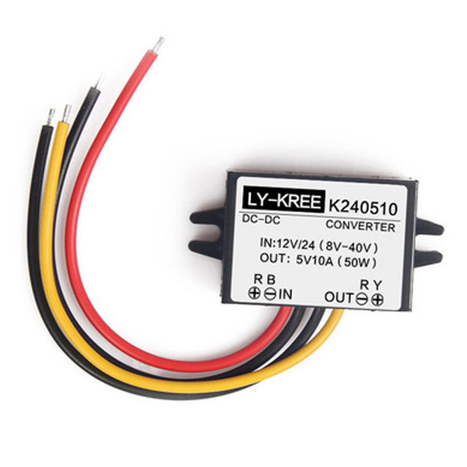 LY-KREE DC-DC 12V/24V(8V~40V) To 5V 10A 50W Buck Module Car Power Converter
