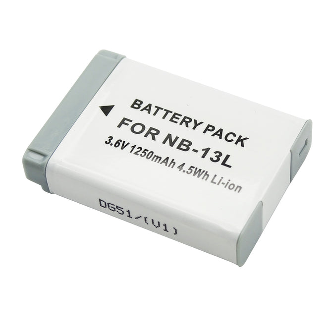 NB-13L 1250mAh Camera Battery for Canon - White + Gray