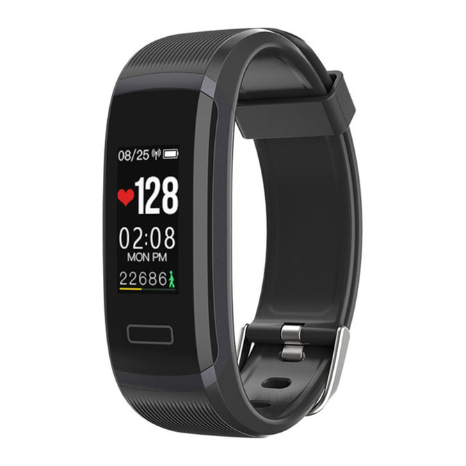 GT101 IP67 Waterproof Color Screen Smart Bracelet with Continuous Heart Rate Monitor, Pedometer, Calorie Consumption - Black