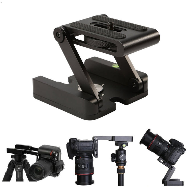 ESAMACT Z Shape Pan Tripod Head, Folding Z Type Tilt Head for Canon Nikon Sony DSLR Camera