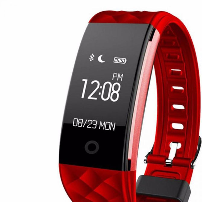 S2 Smart Wristband Heart Rate Monitor IP67 Sport Fitness Bracelet Tracker Smartband Bluetooth For Android IOS Red