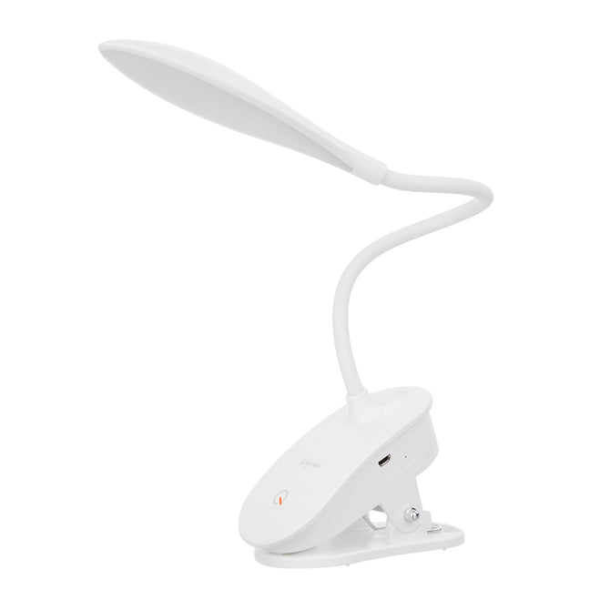 YAGE 5932 Desk Lamp LED Reading Desk Light 14 Led Table Lamp Clip Touch On/off Light Modern Foldable Fixtures Battery White/0-5W