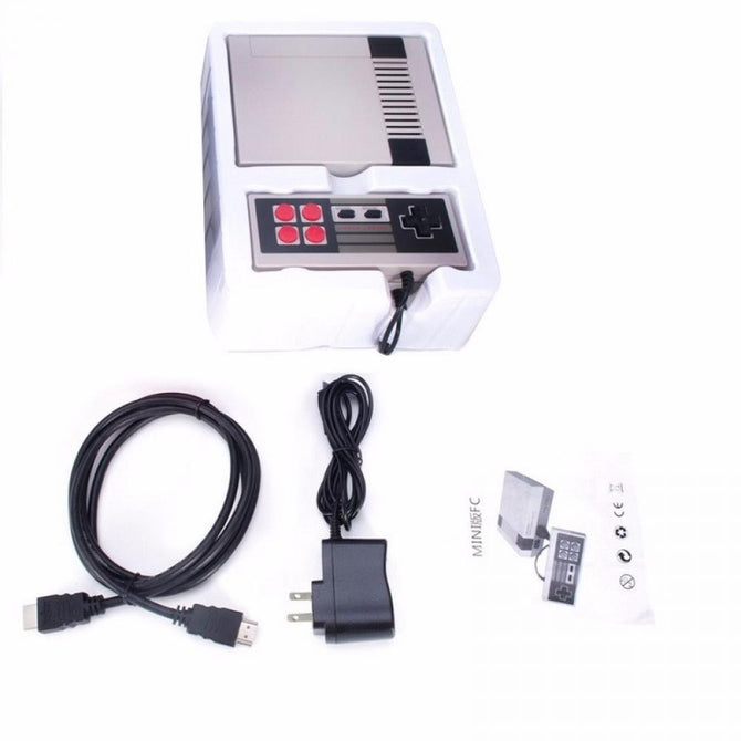 Classic NES Game Machine Mini TV Handheld Game Console - HD Version (US Plug) White
