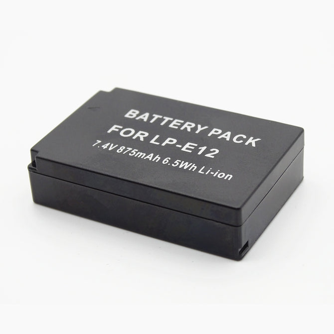 LP-E12 7.4V 875mAh Li-ion Battery for Canon EOS M M2 M10 EOS100D Camera - Black