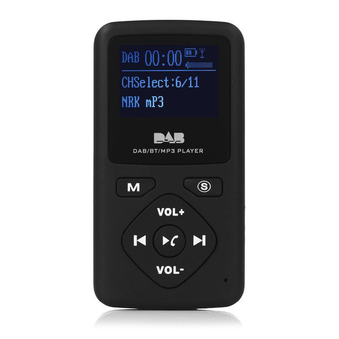 JEDX Portable Pocket-Size DAB Digital Radio Player with Bluetooth MP3 Playback Function