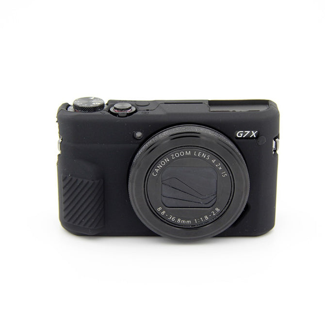 JEDX Soft Silicone Protective Case for Canon G7X Mark II - Black