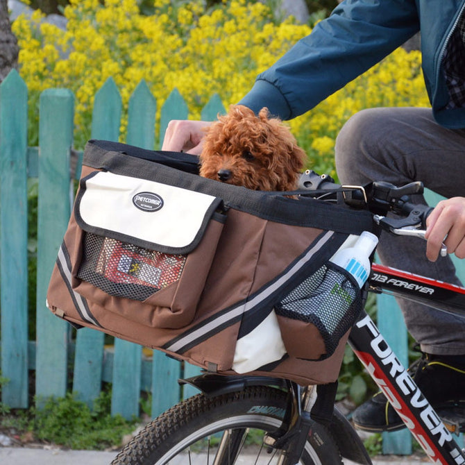 Techome Hot Sale PET Bicycles Carrier Portable Bicycles Basket Dog Puppy Dog ??cat For Small Dog Burgundy