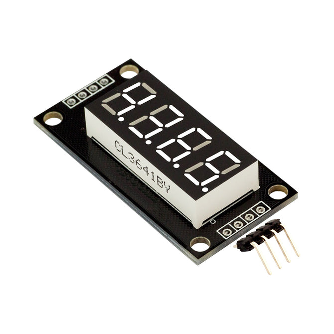 Produino 0.36" 4-Digit LED Display Tube (decimal) 7-segments White TM1637 Disp for Arduino
