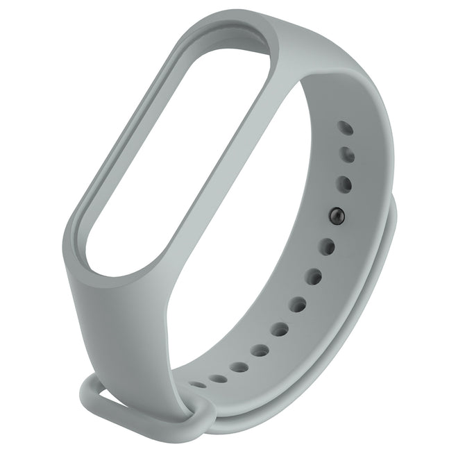 Replacement TPE + TPU Wrist Strap for Xiaomi Mi Band 3 Smart Bracelet - Grey