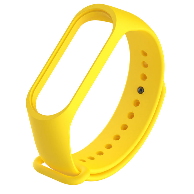 Replacement TPE + TPU Wrist Strap for Xiaomi Mi Band 3 Smart Bracelet - Yellow