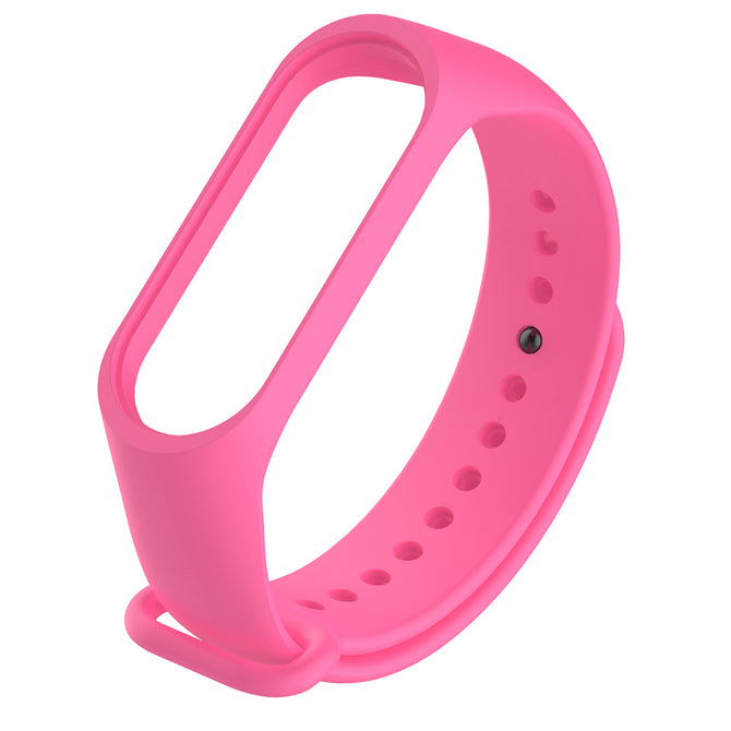 Replacement TPE + TPU Wrist Strap for Xiaomi Mi Band 3 Smart Bracelet - Deep Pink