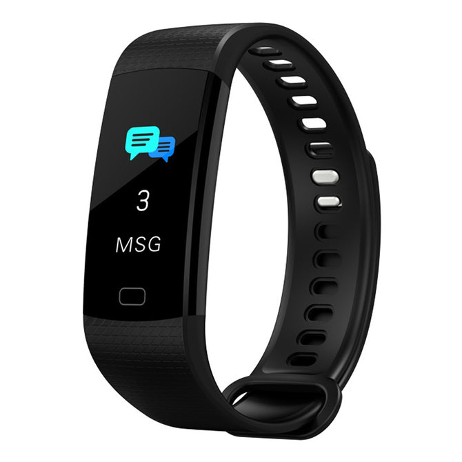 Y5 Smart Band Watch Color Screen IP67 Waterproof Smart Bracelet With Heart Rate Blood Pressure - Black