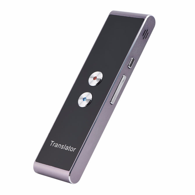 T8 Real-time Multi Language Translator Speech Text Translation Device with APP - Black + gray