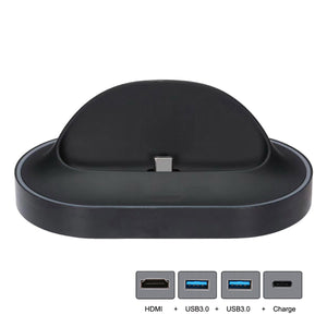 CY UC-077 USB 3.1 Type-C USB-C Dock Station to HDMI & Dual 3.0 Hub & Power