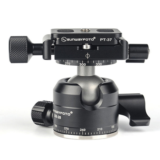SUNWAYFOTO XB-28II Mini Dual-Panoramic Ballheads with Low Gravity Center and High Locking Strength, Volume and Weight