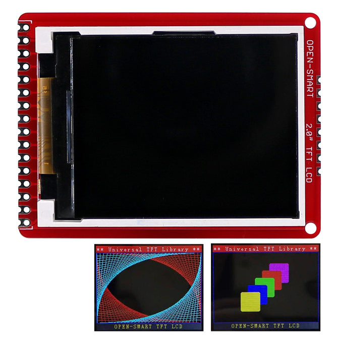 OPEN-SMART 3.3V 2.0" 176 * 220 8-bit Parallel TFT LCD Shield Breakout Module for Arduino Nano Pro Mini