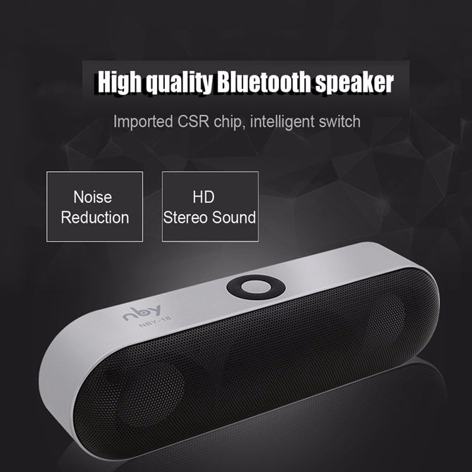 NBY-18 Mini Bluetooth Speaker Portable Wireless Speaker Sound System 3D Stereo Music Surround Support Bluetooth Black/Speaker