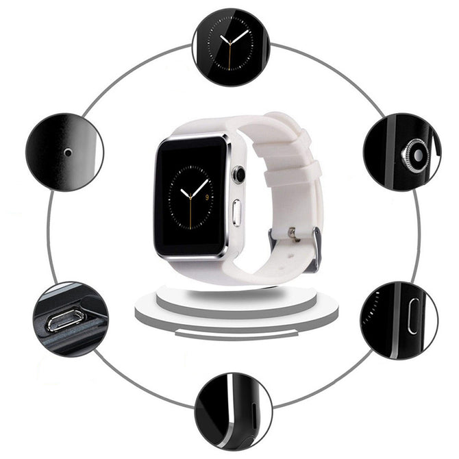 XSUNI Smartwatch Sport Watch for IPHONE, Android Phone - White