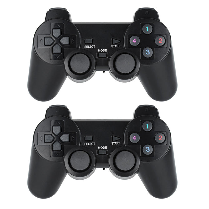 2Pcs/Lot 2.4G USB Wireless Dual Games Vibration Gamepad Controller Joystick 3D Analog Stick for PC Laptop Notebook W7/W8 Black