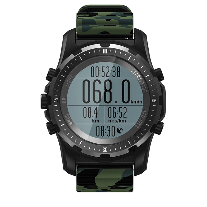 S966 GPS Smart Watch, Waterproof Smartwatch w/ GPS Track, Altitude Compass, Barometer Function - Camo