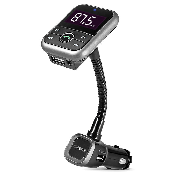 KELIMA BT67 Car Bluetooth Handsfree Support Lossless Incoming Numbers FM Transmitter Bluetooth MP3 - Black