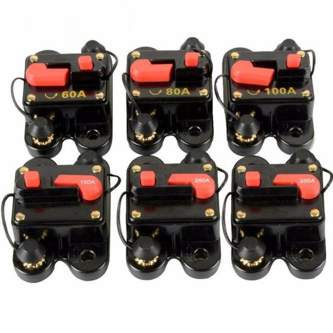 12V 24V DC Home Solar System Waterproof Circuit Breaker Reset Fuse Inverter High Current Circuit Breaker 100A
