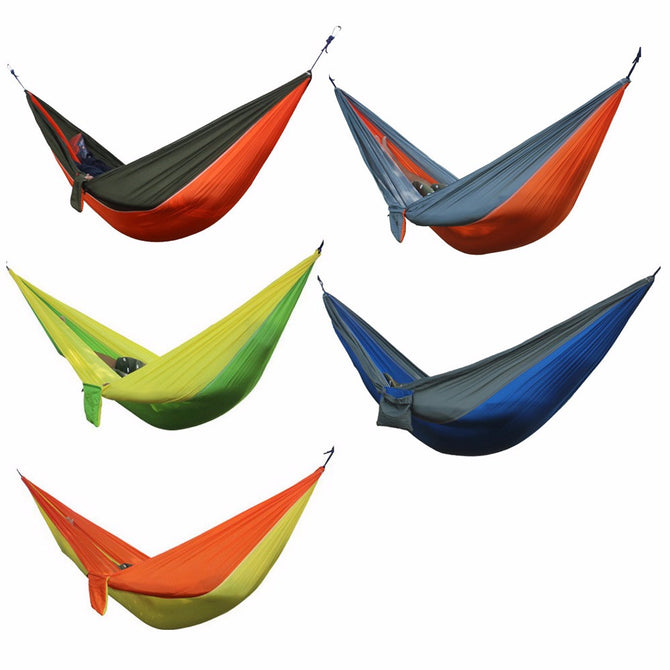 Hammock 2 Person Garden Sport Leisure Camping Hiking Travel Kits Hangmat Hanging Bed Blue