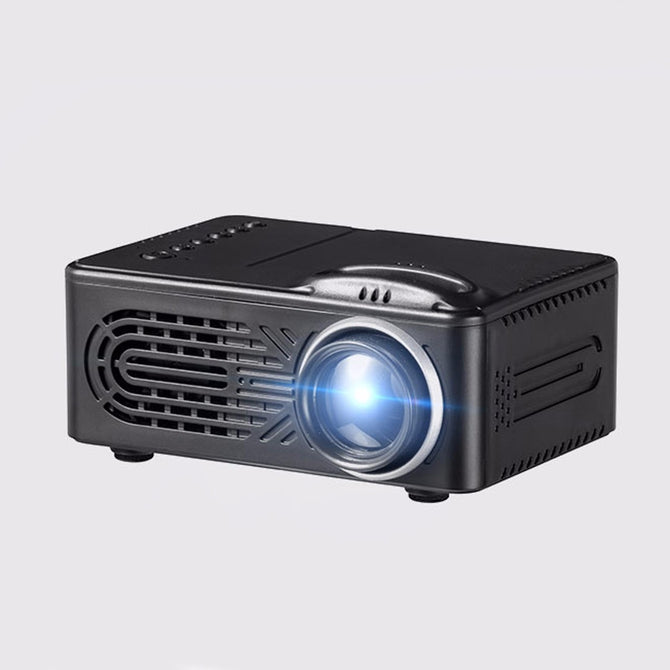 814 Portable Mini Household LED Projector, 1080P HD Micro Home Theater LCD Projector black
