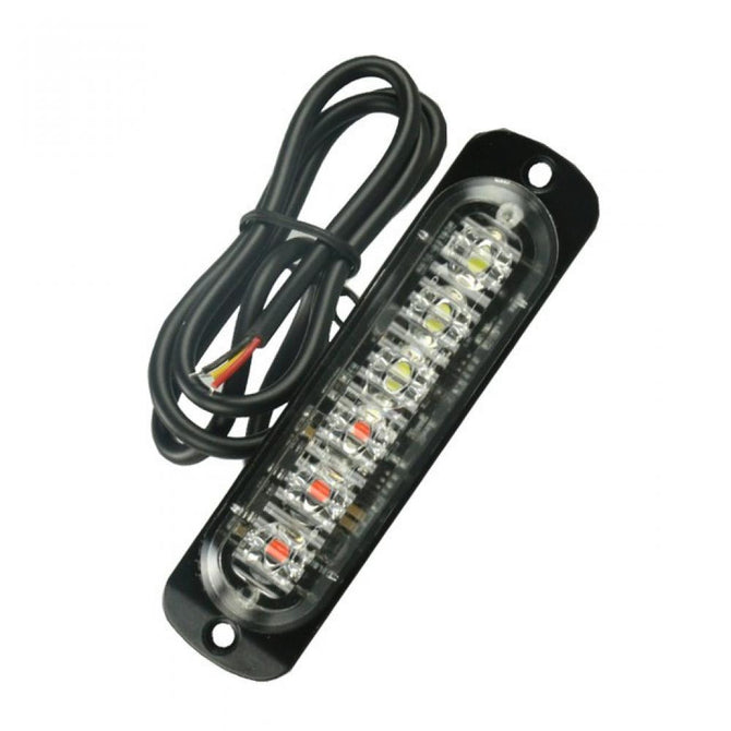 1PC 12/24V 6 LED Car Truck Emergency Warning LED Strobe Flash Light Hazard Flashing Lamp Driving DayLight Bar Police Firefighter yellow