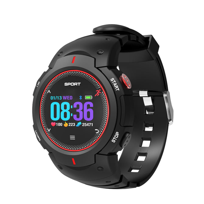 NO.1 F13 Smart Watch Real-time Heart Rate Monitor Outdoor Wristband - Red