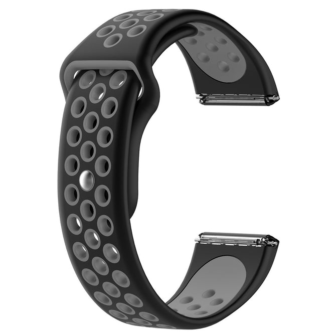 Replacement Smart Watch Colour Mixture Silicone Wristband for Fitbit Versa - Black + Gray