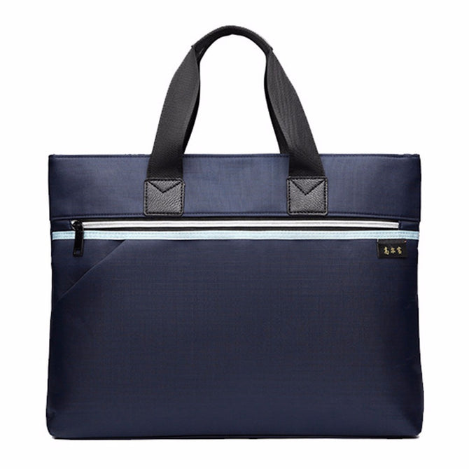 Vintage Cowhide Briefcase Men Business Laptop Tote Bags Casual Men\'s Messenger Shoulder Bag Handbags Blue
