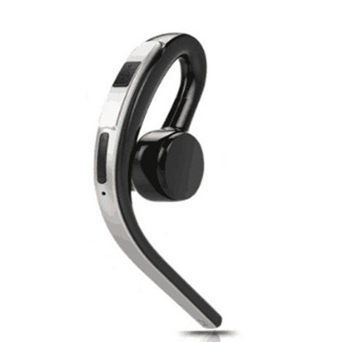 Unisex Single Track Stereo Headphone Sports Style Wireless Bluetooth 4.1 Earphones Ear Hook Headset Silver