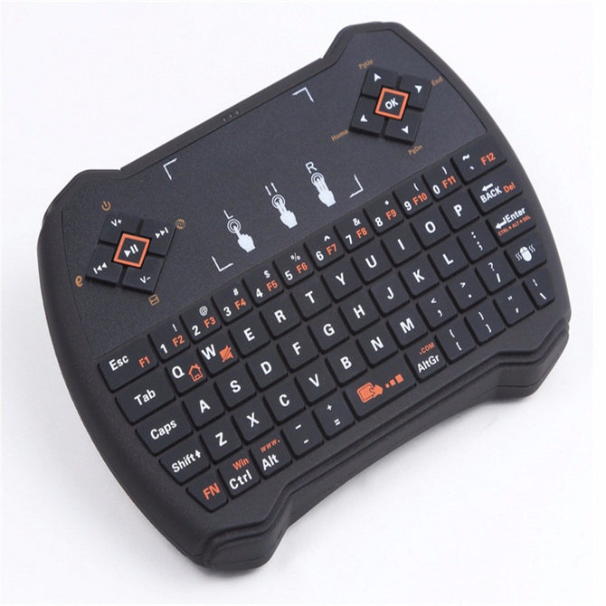2.4G Wireless Qwerty Wi-Fi Keyboard With Touch Pad, Air Flying Mouse For Phone / Pad / PC / Smart TV Black