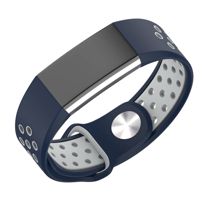 IMOS Replacement Smart Watch Colour Mixture Silicone Wristband for Fitbit Charge2 - Blue + Gray