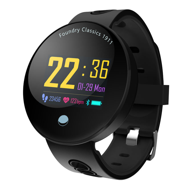 Q8vo Smart Watch Wristband Blood Pressure Heart Rate Monitor Sports Smart Bracelet - Black