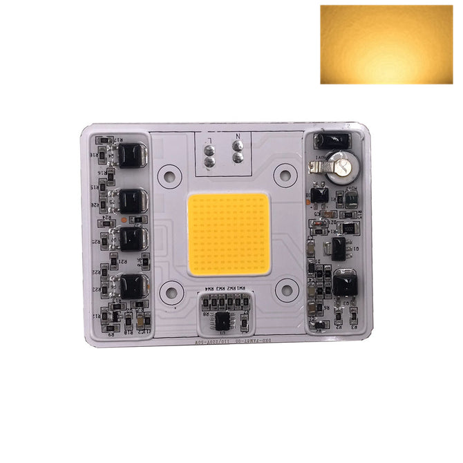 ZHAOYAO AC110-220V 50W COB LED Dimmable LED Lamp Integrated Light Source Warm White Light