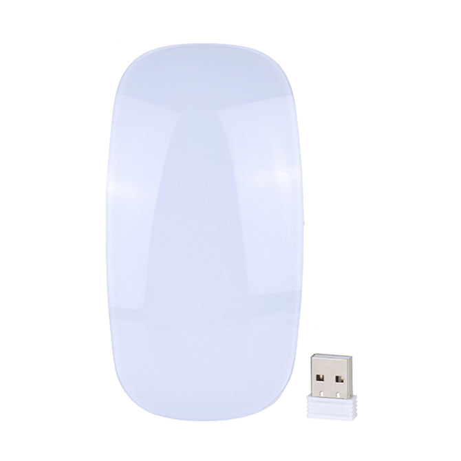 P Slim Silent Wireless Optical Touch Magic Mouse 2.4G USB Mice For Windows Computer For Apple Mac OS PC White