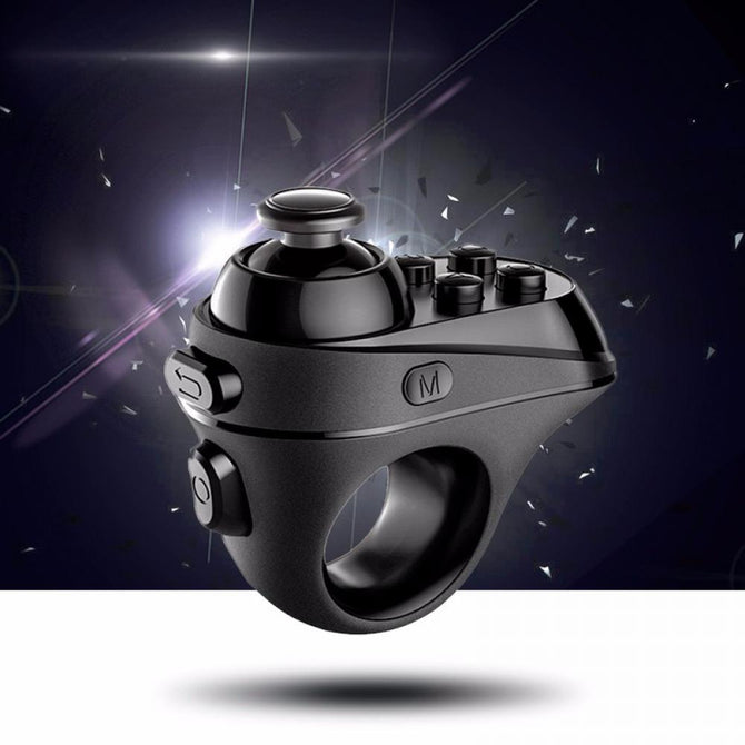 Wireless Bluetooth Mini Ring Wireless VR Remote Game Controller Joystick Gamepad For Android 3D Glasses Black