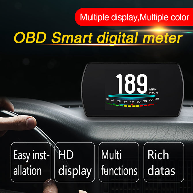 P12 5.8" TFT OBD Hud Head Up Display Digital Car Speed Projector On-Board Computer OBD2 Speedometer