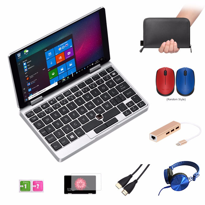 One Netbook One Mix Yoga Pocket Laptop 7" IPS Touch Screen Windows 10 8GB DDR3 / 128GB eMMC w/ Stylus Silver Silver