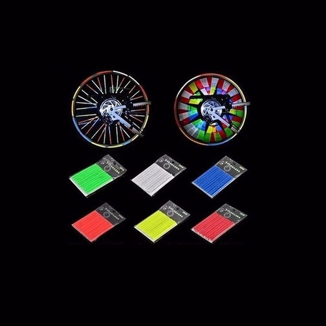 Bicycle Mountain Bike Fixed Gear Warning Reflective Bike Steel Spoke 1 Pack 12pcs Outdoor Sport Blue