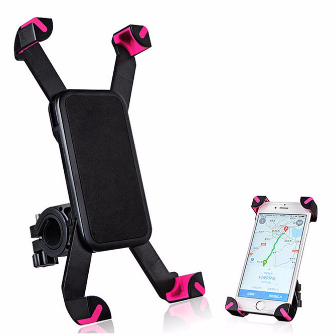 Bicycle Motorcycle Phone Holder Universal Mountain Bike Gps Navigation Stand Holder Rose