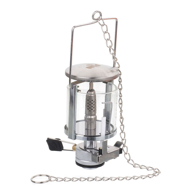 OUT-D T5 550W Mini Portable Single Mantle Butane Gas Lantern with Hanging Chain for Camping