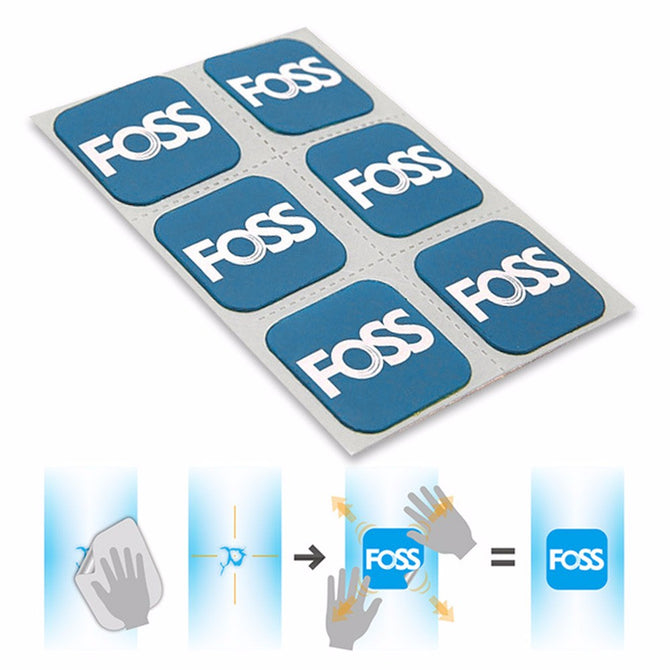 FOSS Bicycle Tire Patches, Tyre Repair Inner Tube MTB Road Bike Dedicated Quick Fix Self-adhesive Tool Blue
