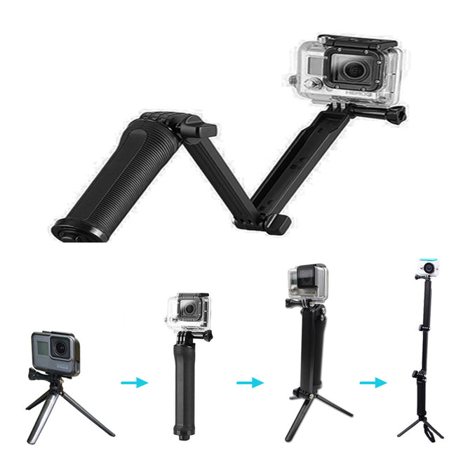 XSUNI 3-Way Self Timer Stick for Gopro, Sports Camera Tripod / Hand-held Stabilizer Rod