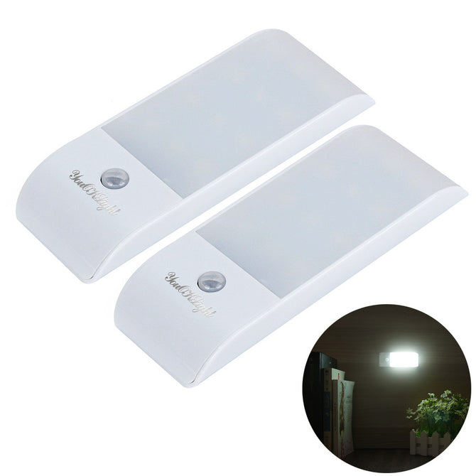 YouOKLight Portable Motion Sensing Closet Cabinet DIY Cold White Light LED Night Lights for Indoor Night Lighting, 2PCS